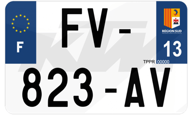 Plaque d'immatriculation moto fond logo KTM