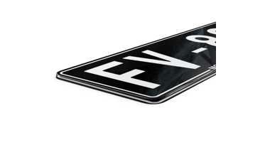 Plaque d'immatriculations Noire pour voiture de collection