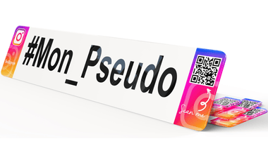 Plaque immatriculation Instagram QR code personnalisé