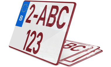 Plaque immatriculation 4x4 Belgique 27,5x20