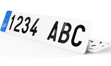 Plaque immatriculation Lettonie