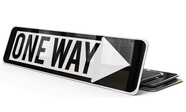 Plaque Panneau ONE WAY personnalisable