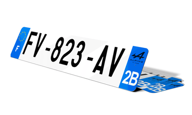 Plaque d'immatriculation ALPINE