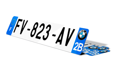 Plaque d'immatriculation BMW