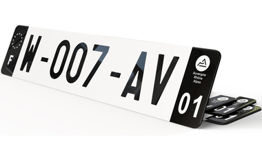 Plaque immatriculation W Garage Noire