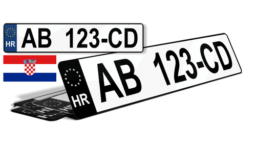 Plaque immatriculation Croatie