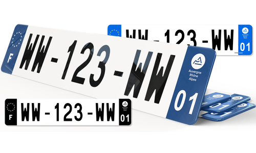 Plaque immatriculation WW et W Garage
