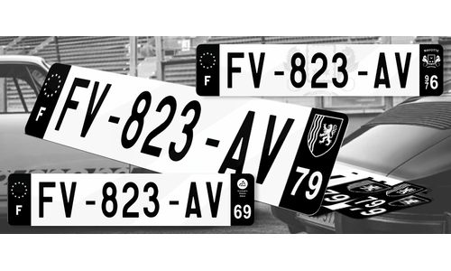 Plaque Immatriculation Noire