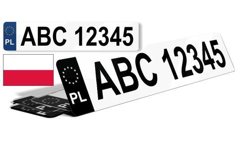 Plaque immatriculation Pologne