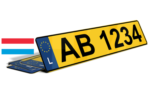 Plaque immatriculation Luxembourg