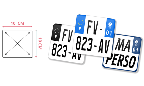 Plaque Immatriculation Enduro 10x10