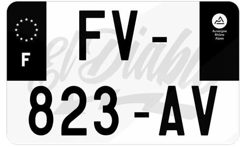 Plaque d'immatriculation moto noire fond logo Fabio Quartararo