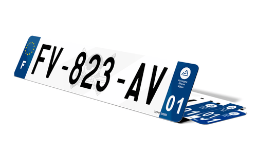 Plaque immatriculation fond logo Zoro