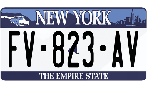 Plaque immatriculation New York 2 USA 30x15cm