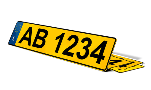Plaque immatriculation Luxembourg