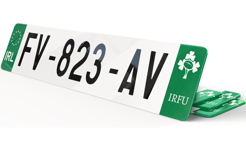 Plaque immatriculation IRFU Irlande