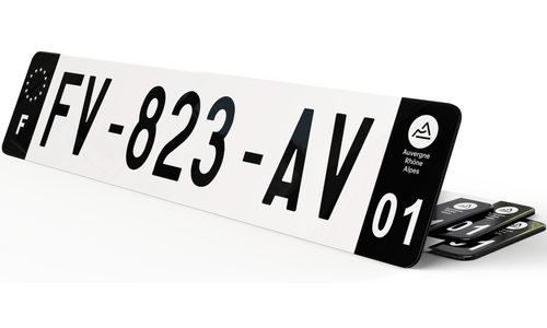 Plaque Immatriculation 4*4 noire