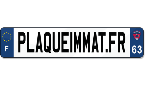 Plaque immatriculation Clermont