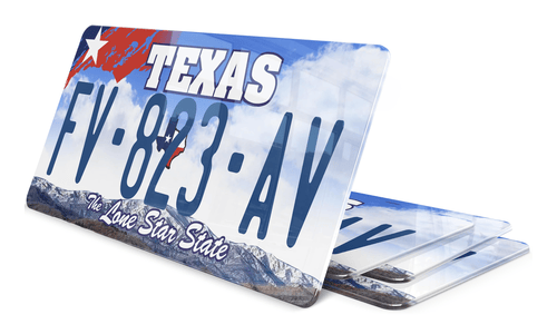Plaque immatriculation Texas Lone Star State USA 30x15