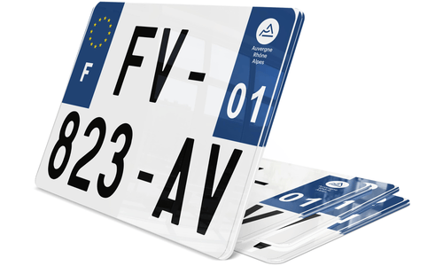 Plaque Immatriculation Moto 17x13 cm petit format