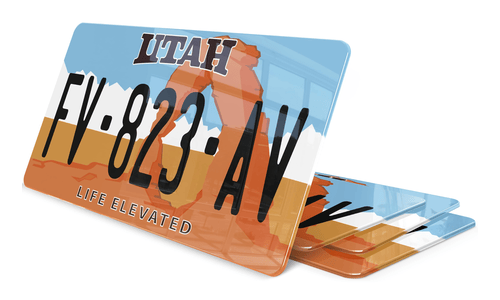 Plaque immatriculation Utah USA 30x15