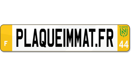 Plaque immatriculation FC Nantes