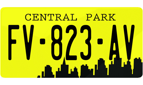 Plaque immatriculation NY Central Park USA 30x15cm