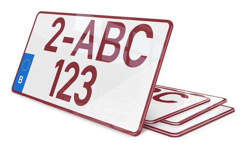 Plaque immatriculation Belgique 30x15