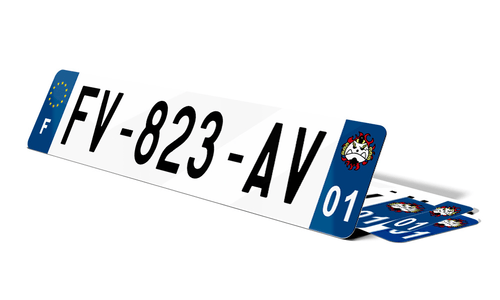 Plaque immatriculation logo Jinbe