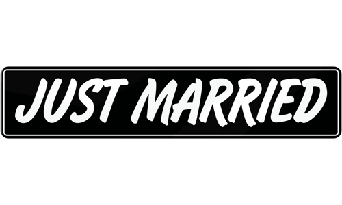 Plaque immatriculation Just Married