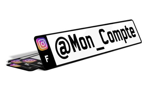 Plaque d'immatriculation Compte Instagram