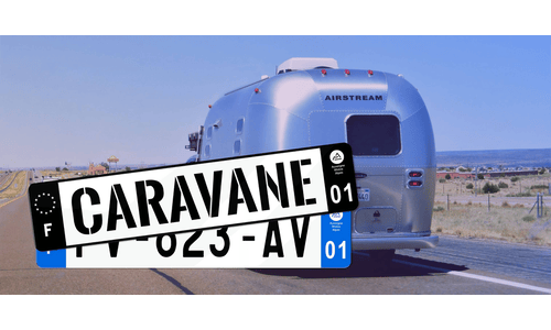 Plaque immatriculation Caravane