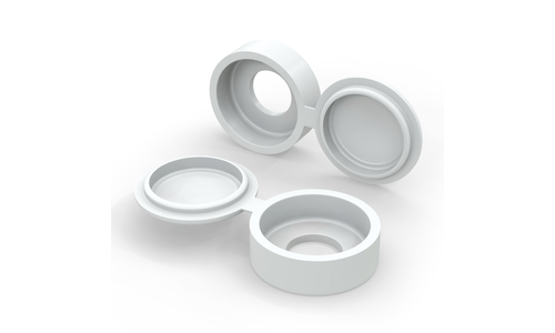 Lot de 2 caches rivets blancs