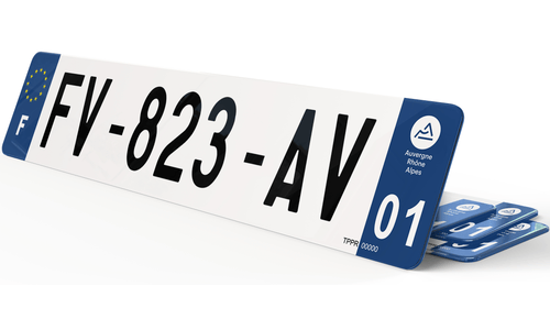 Plaque Immatriculation 4*4 avant