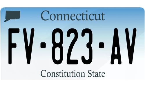 Plaque immatriculation Connecticut USA 30x15cm