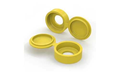 Lot de 2 caches rivets jaunes