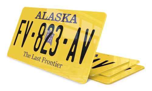 Plaque immatriculation Alaska The Last Frontier USA 30x15