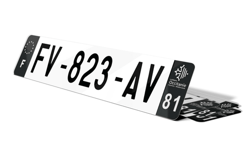 Plaque d'immatriculations noires Tarn 81