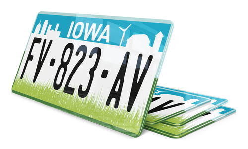 Plaque immatriculation Iowa 2 USA 30x15