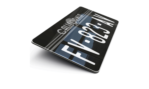 Plaque immatriculation California Noire USA 30x15