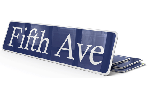 Plaque Panneau Fifth AVE personnalisable