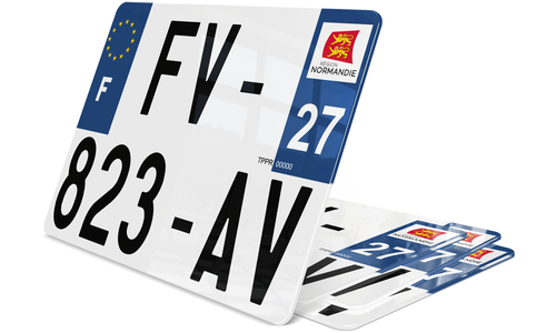 Plaque d'immatriculation 27,5x20 cm Eure 27