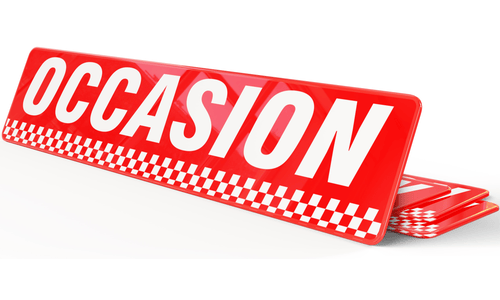 Cache plaque d'immatriculation Occasion Rouge damier