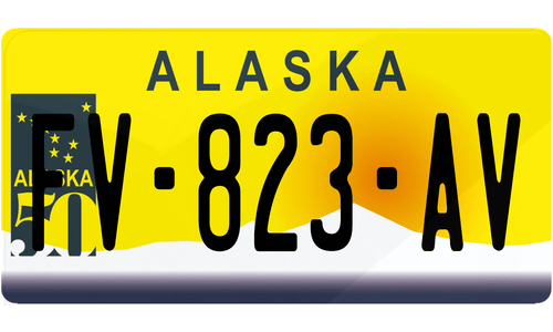 Plaque immatriculation Alaska 2 USA 30x15cm