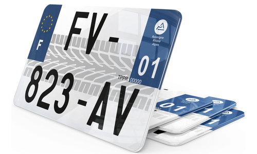 Plaque immatriculation Moto Filigrane Pneu