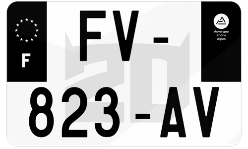 Plaque d'immatriculation moto noire fond logo Fabio Quartararo
