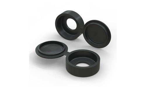 Lot de 2 caches rivets noirs