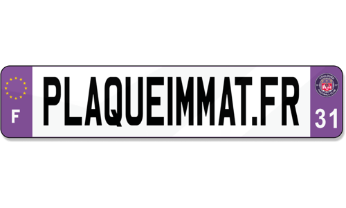 Plaque immatriculation Toulouse FC