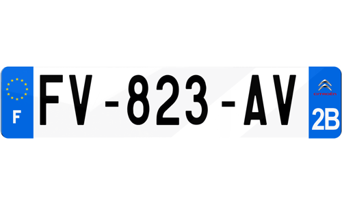Plaque d'immatriculation CITROEN