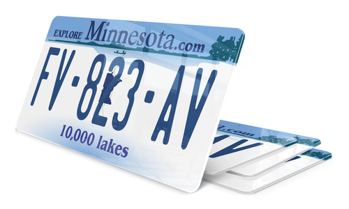 Plaque immatriculation Minnesota bleu USA 30x15